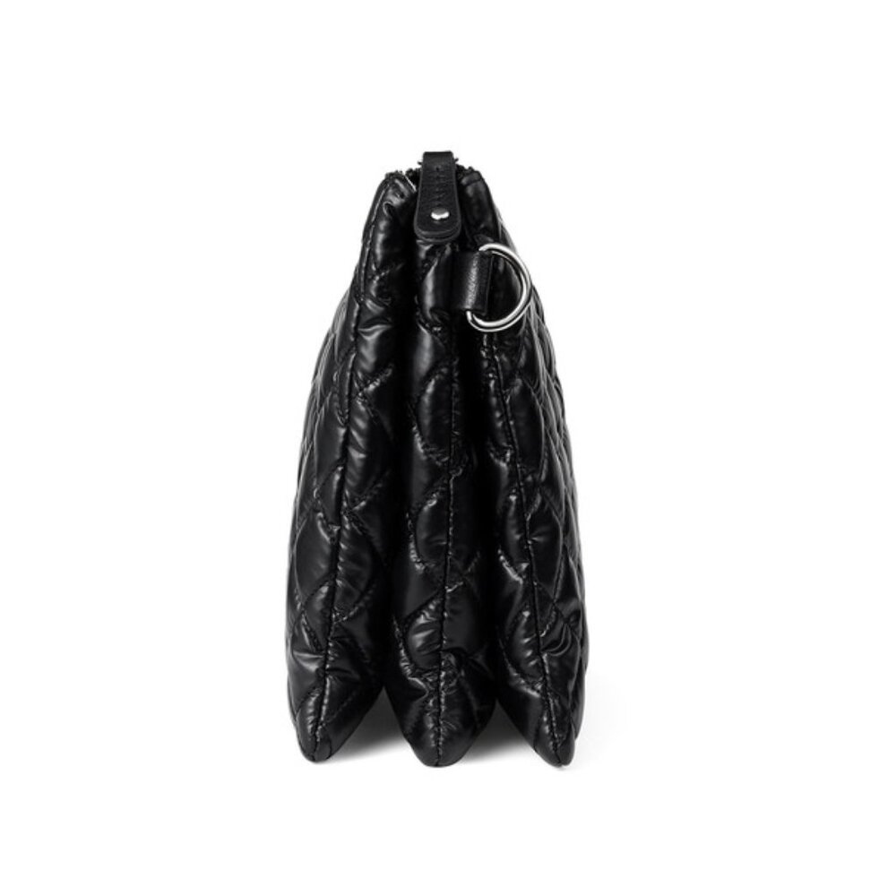 Quilted Puffer Crossbody With Chain Décor Wrap Strap- Black- NWT - Picture 4 of 7